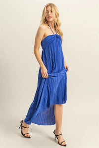 HYFVE Knotted Detail Halter Neck Flowy Maxi Dress - Brittney MADE