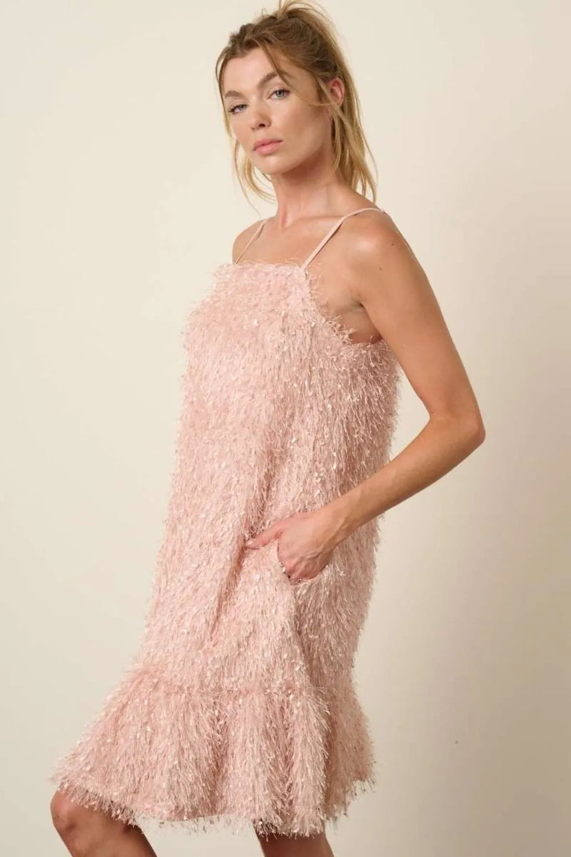Mittoshop Feather Ruffle Hem Mini Cami Dress - Brittney MADE