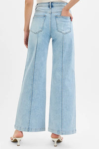 RISEN Full Size High Waist Wide Leg Pintuck Detailed Plus Size - Brittney MADE