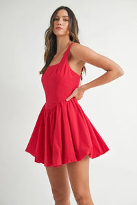 MABLE Poplin Square Neckline Bubble Mini Dress - Brittney MADE