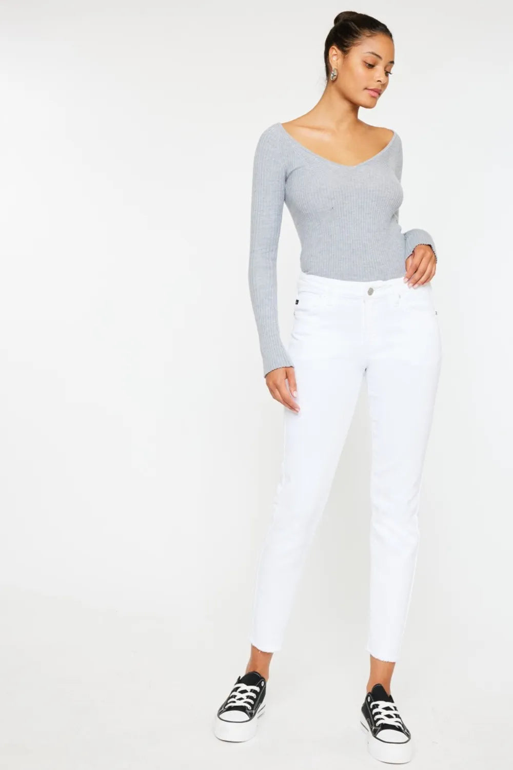 Kancan Mid Rise Ankle Skinny Jeans - Brittney MADE