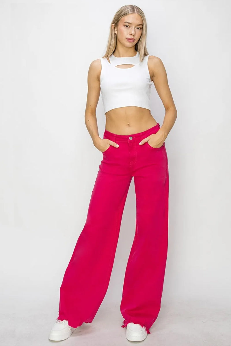 RISEN High Rise Wide Leg Jeans - Brittney MADE