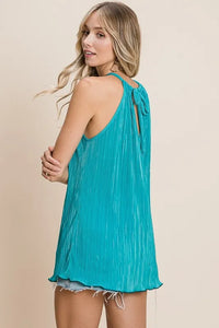 BiBi Pleating Knit Halter Neck Top - Brittney MADE