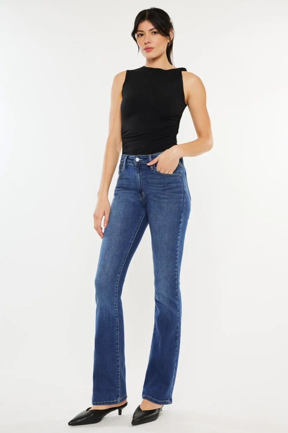 Kancan High Rise Slim Bootcut Jeans - Brittney MADE