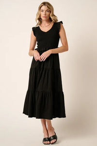 Mittoshop Smocked Ruffled Tiered Midi Dress - Brittney MADE