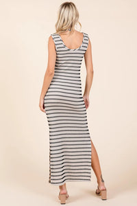 Mittoshop Striped Scoop Neck Sleeveless Maxi Dress - Brittney MADE