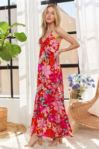 ADORA Floral Tiered Maxi Cami Dress - Brittney MADE