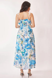 Davi & Dani Tropical Boho Printed Detail Cut Out Maxi Dress - Brittney MADE