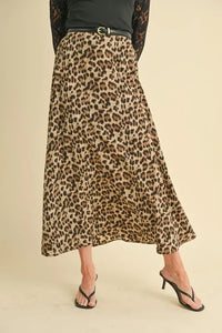 Aemi+Co Leopard Midi Skirt - Brittney MADE