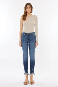 Kancan Raw Hem High Waist Cropped Jeans - Brittney MADE