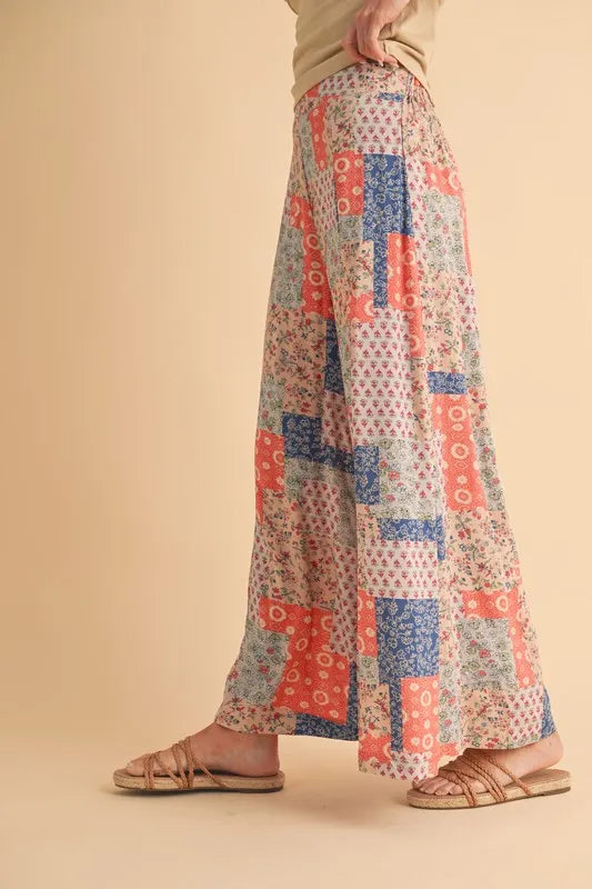 Aemi+Co Printed Wide Leg Pants - Brittney MADE
