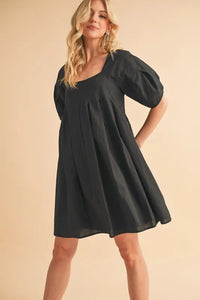 Aemi + Co Square Neck Babydoll Dress with Pockets - Brittney MADE