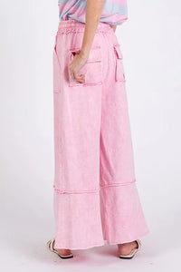 SAGE + FIG Mineral Washed Terry Wide Leg Pants - Brittney MADE