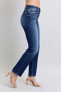 Judy Blue Full Size Washed Straight Leg Jeans with Pockets - Brittney MADE