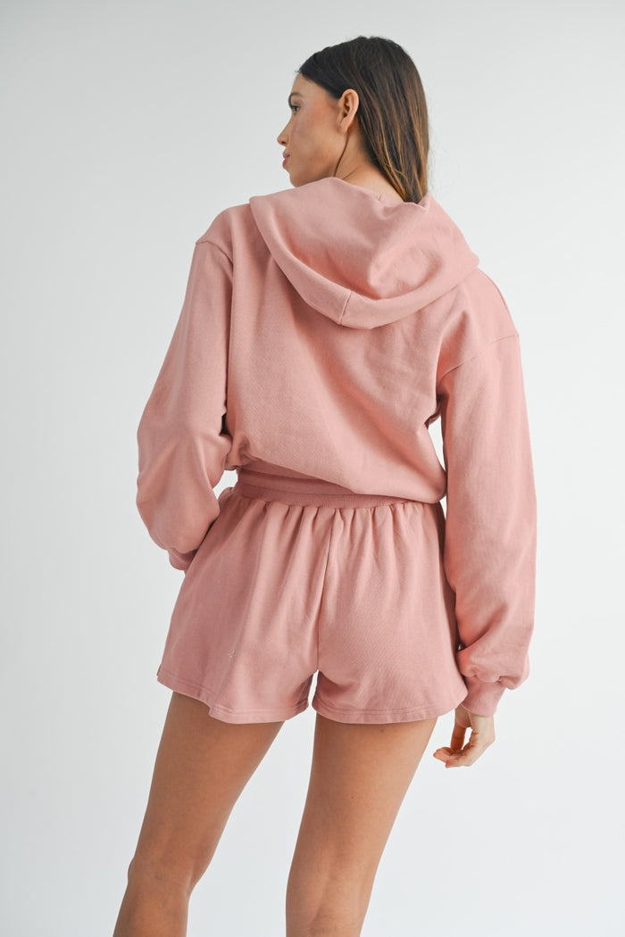 MABLE French Terry Hooded Romper - Brittney MADE
