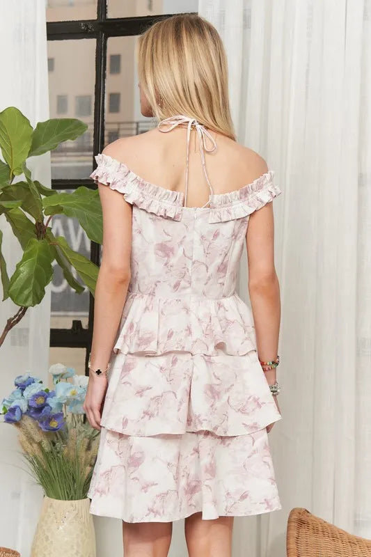 ADORA Flowy Texture Trim Dress - Brittney MADE