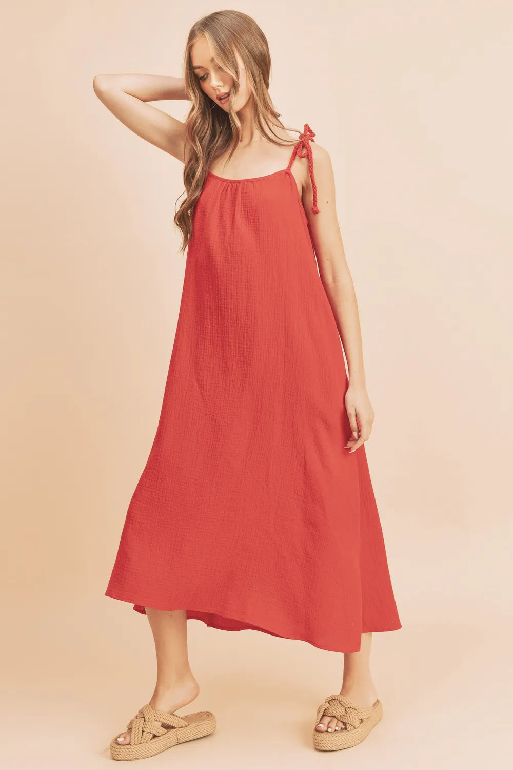 Aemi+Co Midi Cami Dress with Pockets - Brittney MADE