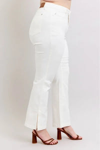Judy Blue Full Size High Waist Side Slit Slim Bootcut Jeans Plus Size - Brittney MADE
