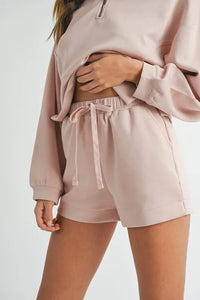MABLE Half Zip Sweatshirt and Shorts Set - Brittney MADE