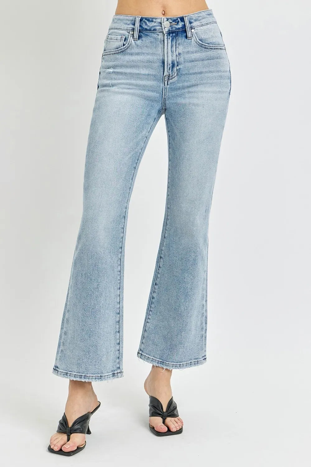 RISEN Full Size High Rise Ankle Flare Jeans - Brittney MADE