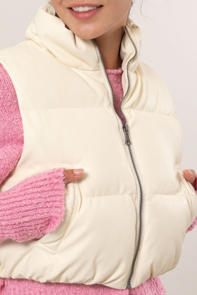 HYFVE Pocketed Solid Vest Coat - Brittney MADE