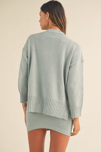 MABLE 3 Pieces Sweater Set with Crop Cami, Mini Skirt, Cardigan - Brittney MADE