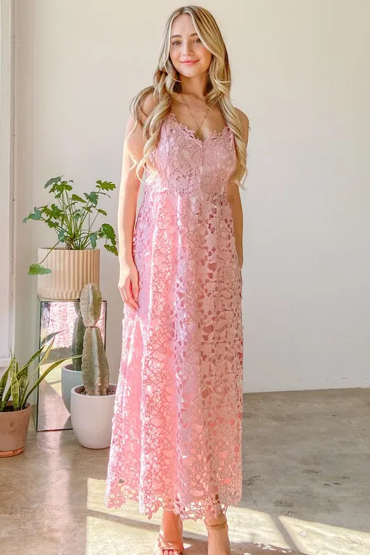 And The Why Lace Maxi Cami Dress - Brittney MADE