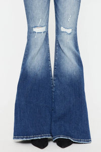 Kancan High Rise Wide Waistband Flare Jeans - Brittney MADE