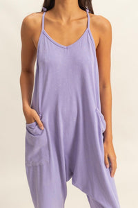HYFVE Relaxed Fit Mineral Washed Overalls with Pockets - Brittney MADE