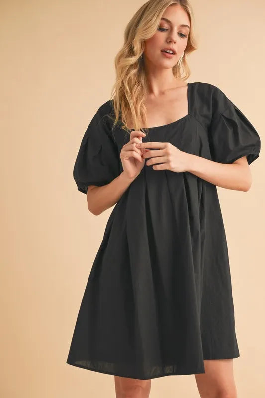 Aemi + Co Square Neck Babydoll Dress with Pockets - Brittney MADE