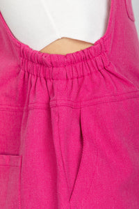 VERY J Adjustable Suspender Overalls with Pockets - Brittney MADE
