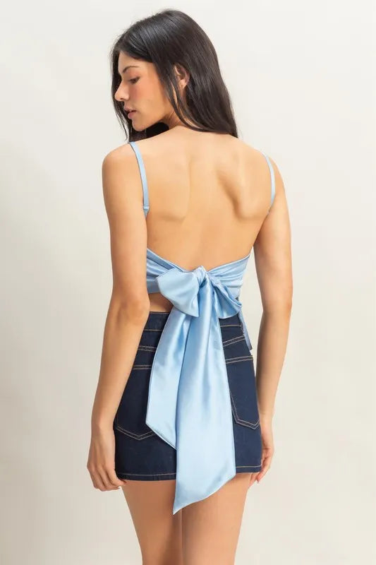 HYFVE Satin Back Tie Detail Cami - Brittney MADE