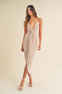 Mable Draped Detail Cami Midi Dress - Brittney MADE
