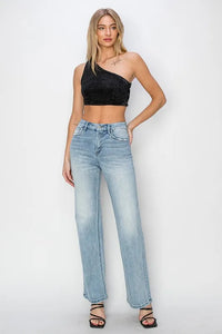 RISEN Full Size High Rise Straight Jeans Plus Size - Brittney MADE