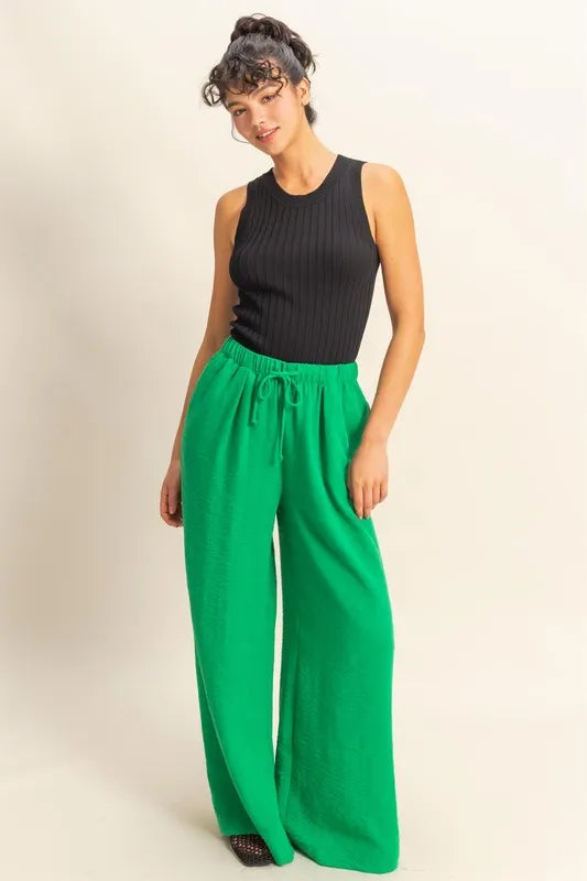 HYFVE Elasticized Waist Wide Leg Pants - Brittney MADE