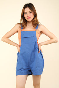 VERY J Adjustable Suspender Overalls with Pockets - Brittney MADE