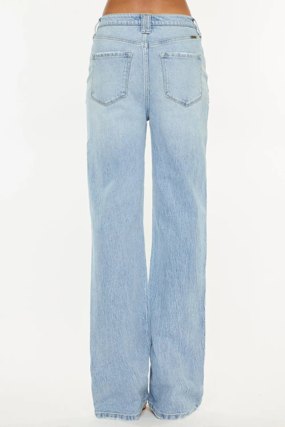 Kancan Distressed High Waist Straight Jeans - Brittney MADE