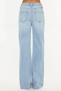Kancan Distressed High Waist Straight Jeans - Brittney MADE