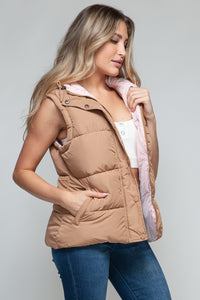 Snobbish Snap and Zip Closure Hooded Vest - Brittney MADE