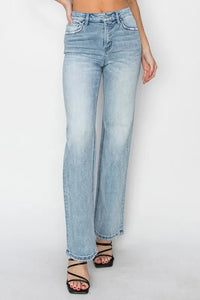 RISEN Full Size High Rise Straight Jeans Plus Size - Brittney MADE