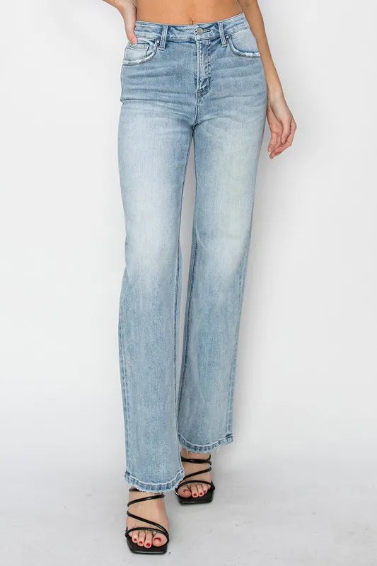 RISEN Full Size High Rise Straight Jeans Plus Size - Brittney MADE