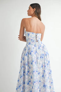 MABLE Sweetheart Neckline Floral Printed Midi Dress - Brittney MADE