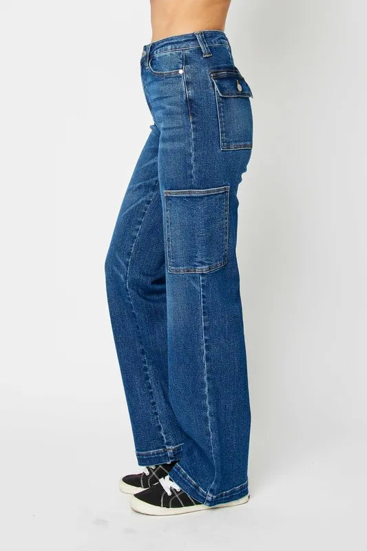 Judy Blue Full Size High Waist Cargo Jeans - Brittney MADE