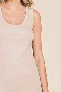 Culture Code Full Size Ribbed Scoop Neck Tank - Brittney MADE