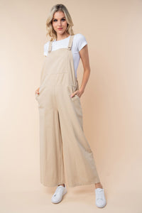 White Birch Sleeveless Wide Leg Jumpsuit - Brittney MADE