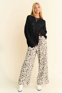 Davi & Dani Star Front Crochet Drop Shoulder Knit Top - Brittney MADE