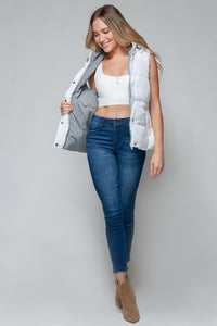 Snobbish Snap and Zip Closure Hooded Vest - Brittney MADE