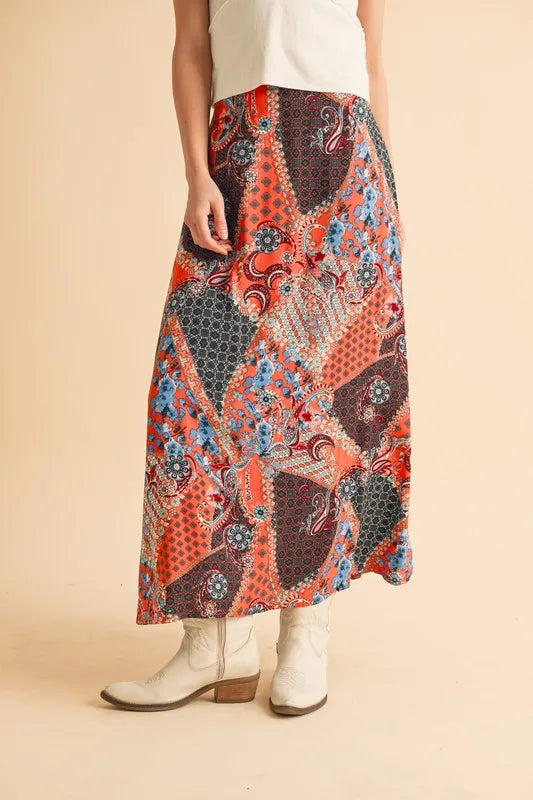 Aemi + Co Printed Maxi Skirt - Brittney MADE