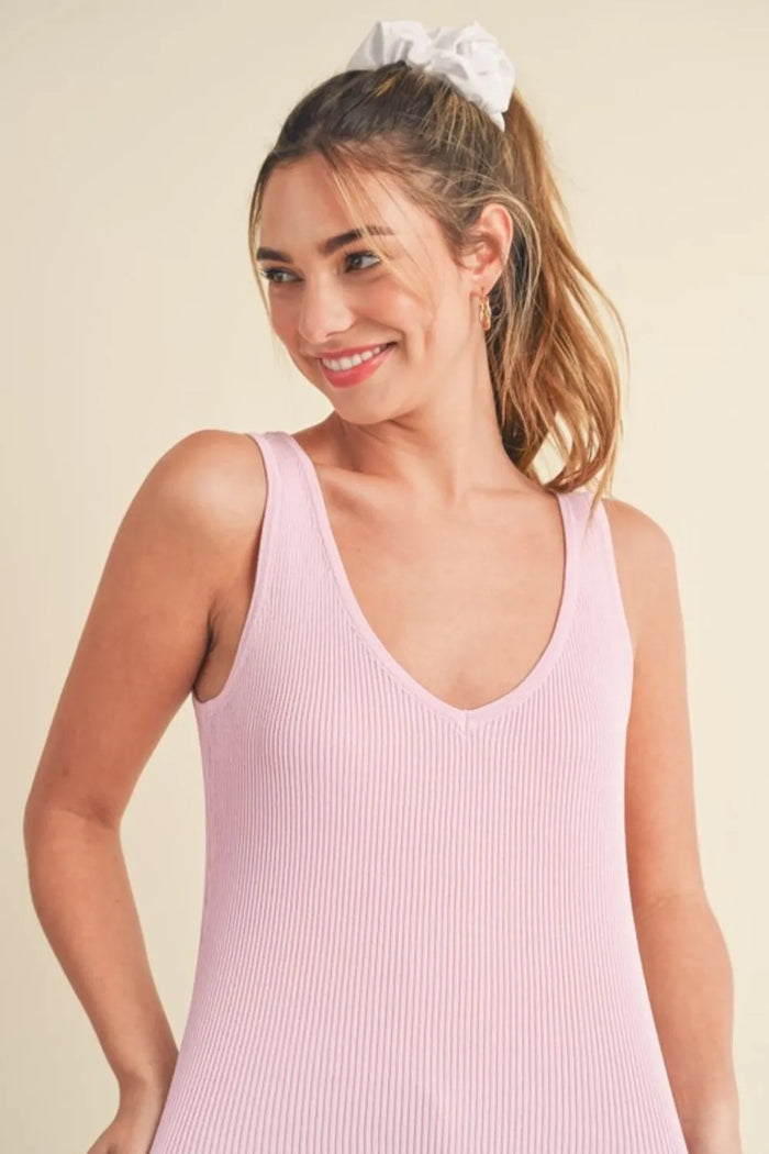 Aemi + Co Ribbed Wide Strap Knit Tank - Brittney MADE