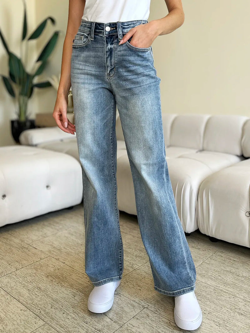 Judy Blue Full Size High Waist Straight Jeans - Brittney MADE